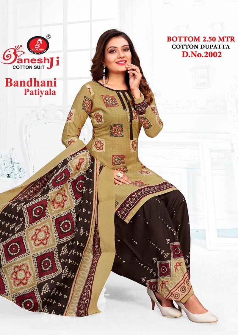 Ganeshji Bandhani Patiyala Vol 2 Wholesale Cotton Dress Material