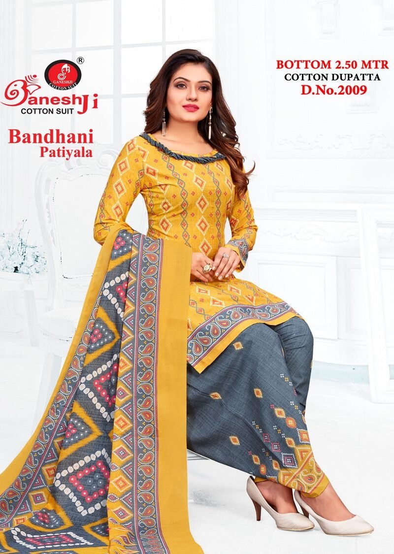 Ganeshji Bandhani Patiyala Vol 2 Wholesale Cotton Dress Material