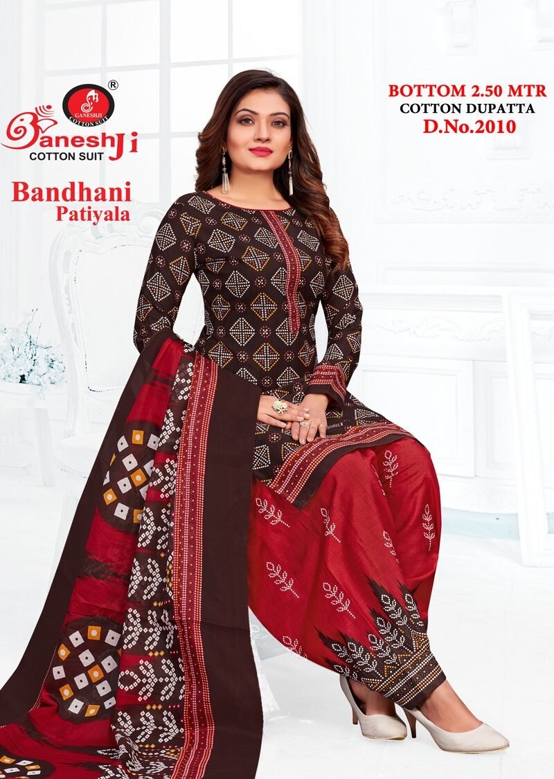 Ganeshji Bandhani Patiyala Vol 2 Wholesale Cotton Dress Material