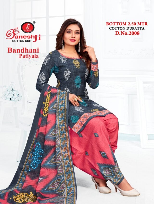 Ganeshji Bandhani Patiyala Vol 2 Wholesale Cotton Dress Material