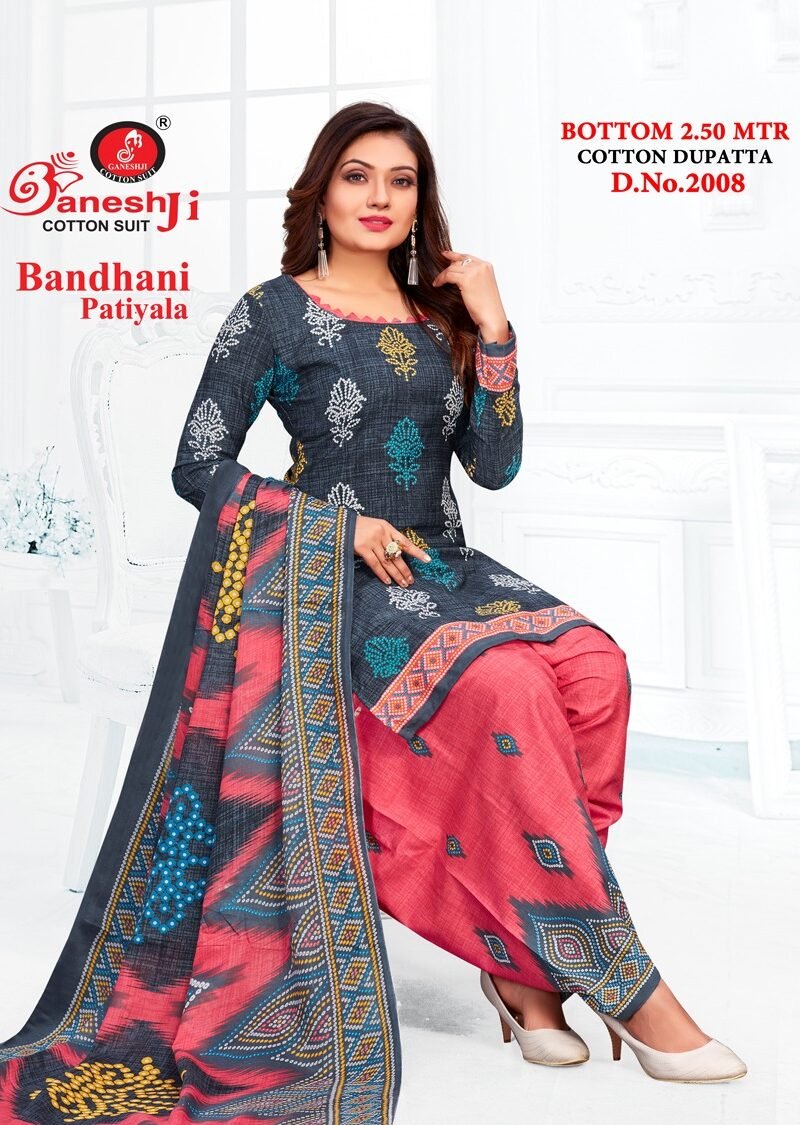 Ganeshji Bandhani Patiyala Vol 2 Wholesale Cotton Dress Material