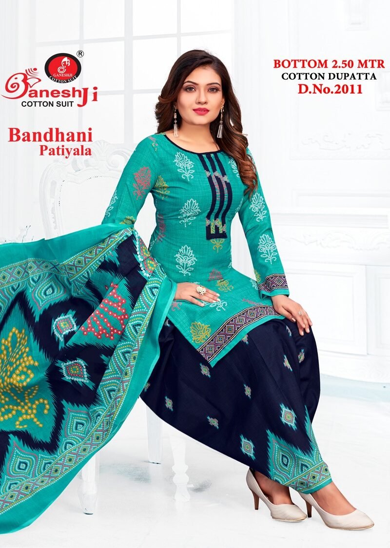 Ganeshji Bandhani Patiyala Vol 2 Wholesale Cotton Dress Material