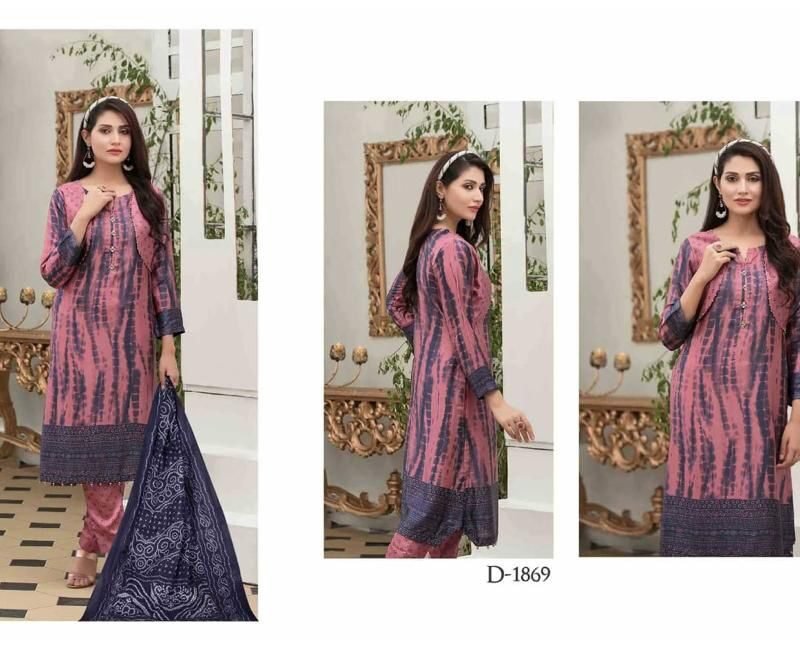 Hala Tie Dye Karachi Heavy Cotton Wholesale Cotton Dress Material