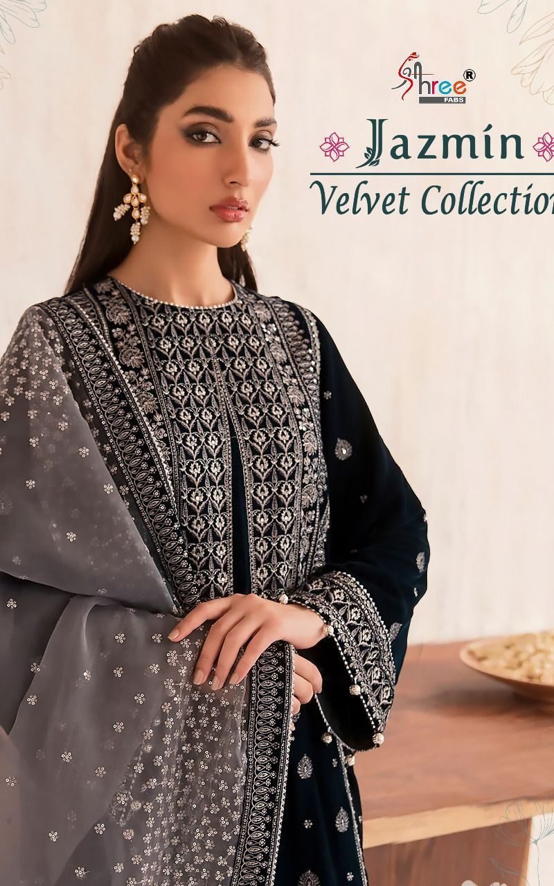 Jazmin Velvet Collection Shree Fabs Pashmina Pakistani Salwar Suits