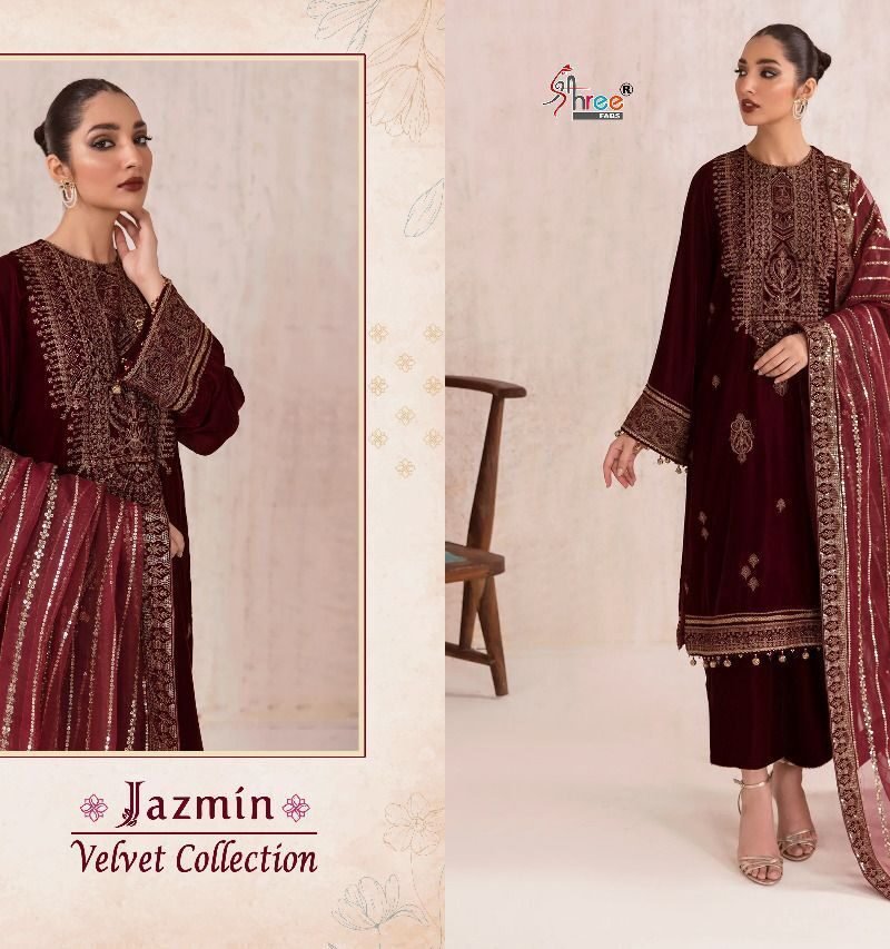 Jazmin Velvet Collection Shree Fabs Pashmina Pakistani Salwar Suits