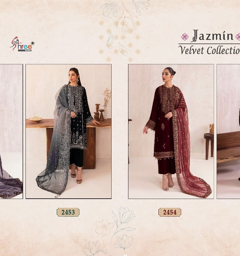 Jazmin Velvet Collection Shree Fabs Pashmina Pakistani Salwar Suits