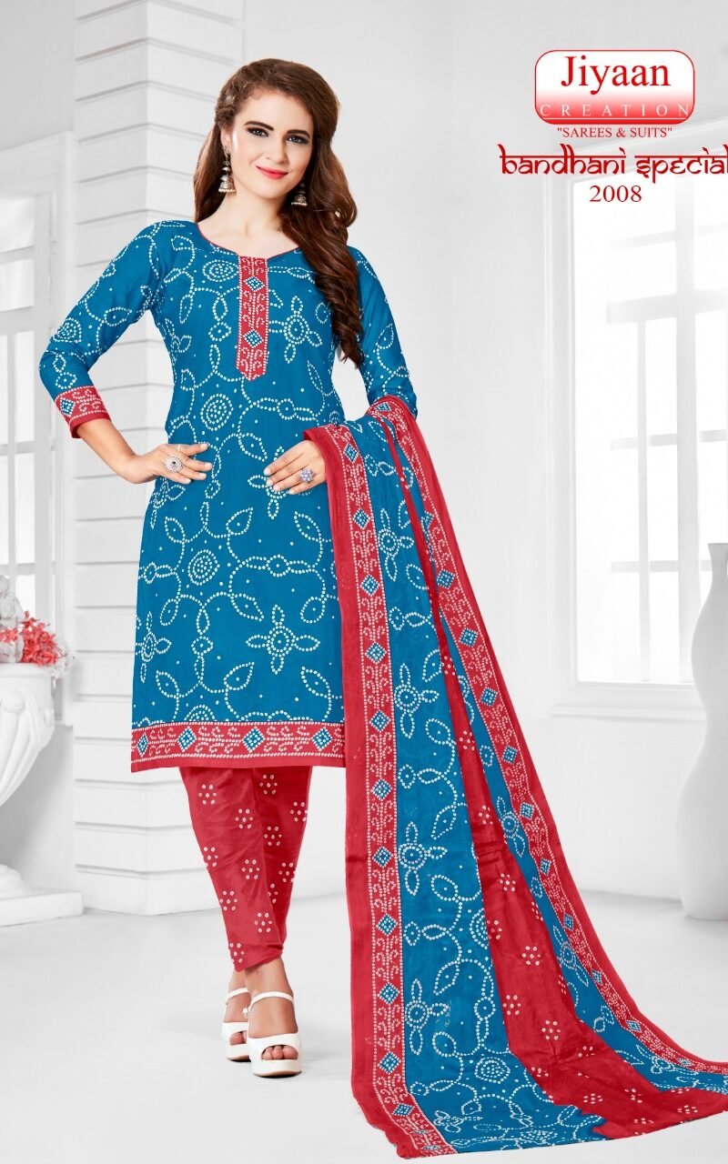 Jiyaan Bandhani Special Vol 2 Wholesale Cotton Dress Material
