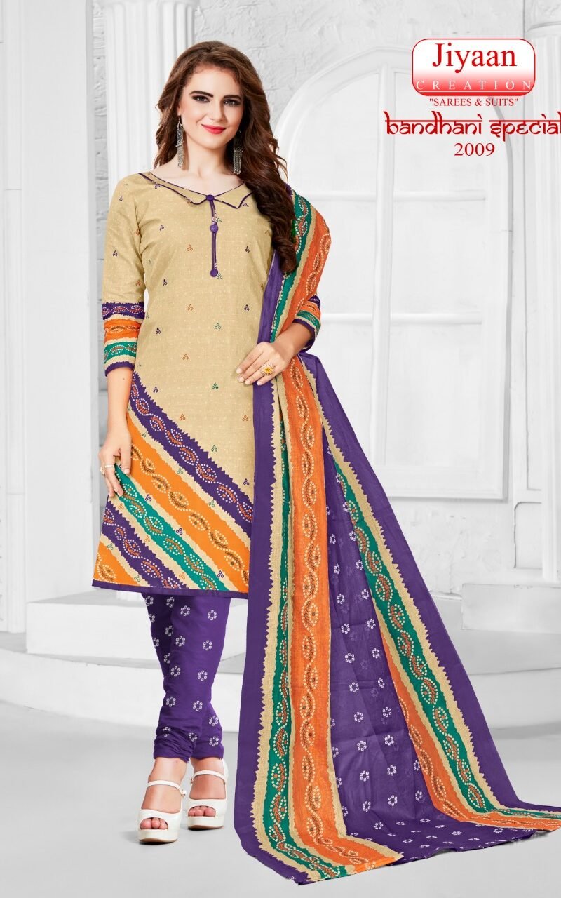 Jiyaan Bandhani Special Vol 2 Wholesale Cotton Dress Material
