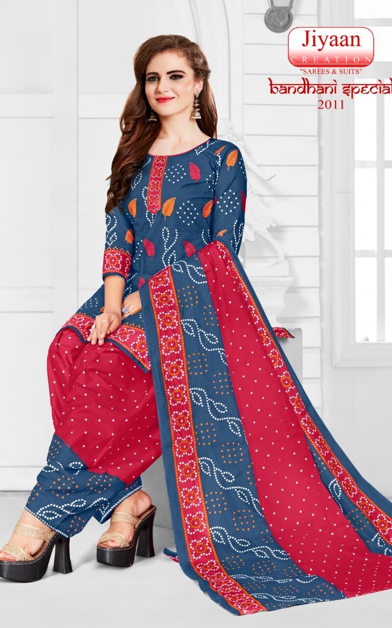 Jiyaan Bandhani Special Vol 2 Wholesale Cotton Dress Material