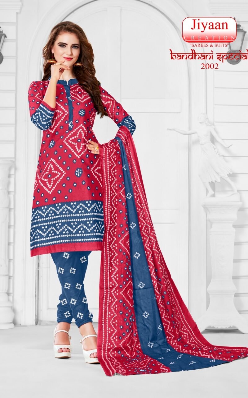 Jiyaan Bandhani Special Vol 2 Wholesale Cotton Dress Material
