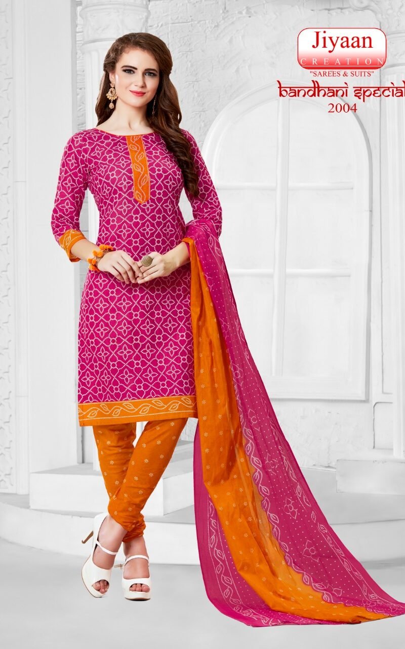 Jiyaan Bandhani Special Vol 2 Wholesale Cotton Dress Material