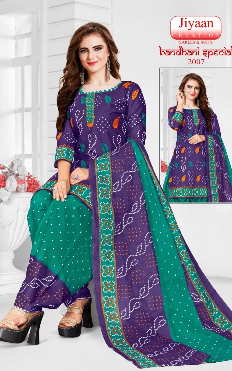 Jiyaan Bandhani Special Vol 2 Wholesale Cotton Dress Material