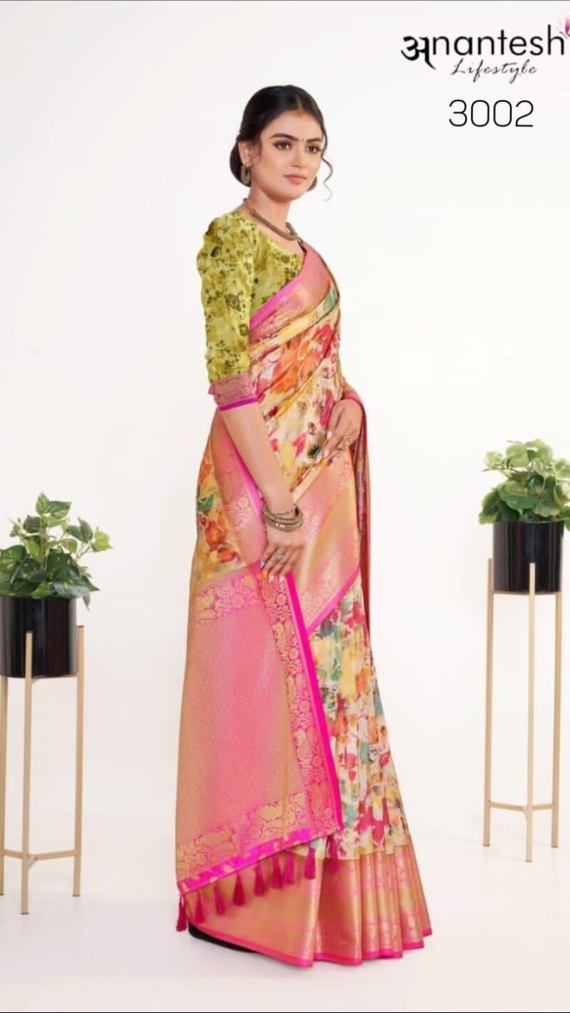 Kalamkari Pattu Silk Anantesh Lifestyle Wholesale Saree Market - Wholesale Saree