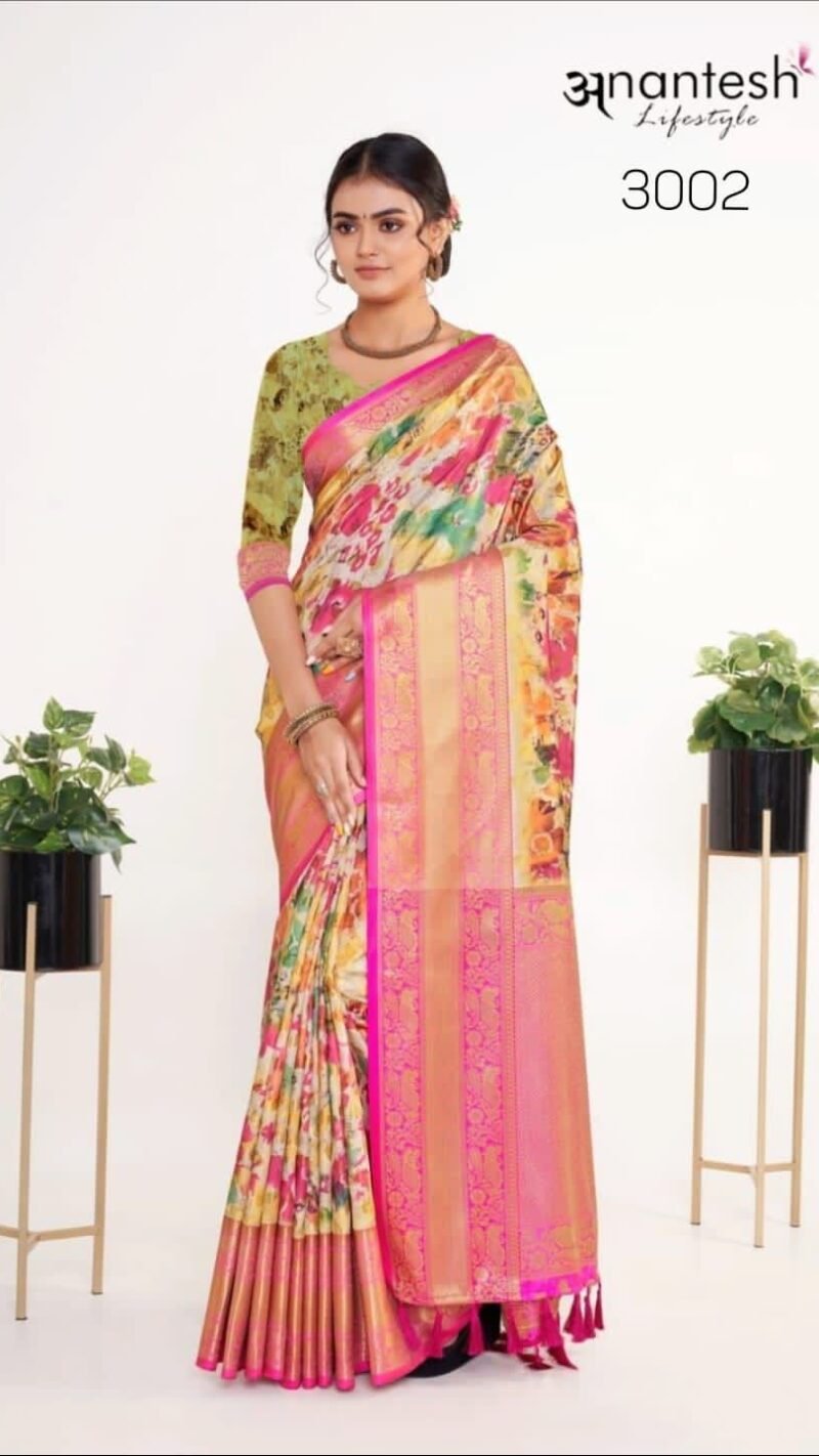Kalamkari Pattu Silk Anantesh Lifestyle Wholesale Saree Market - Wholesale Saree