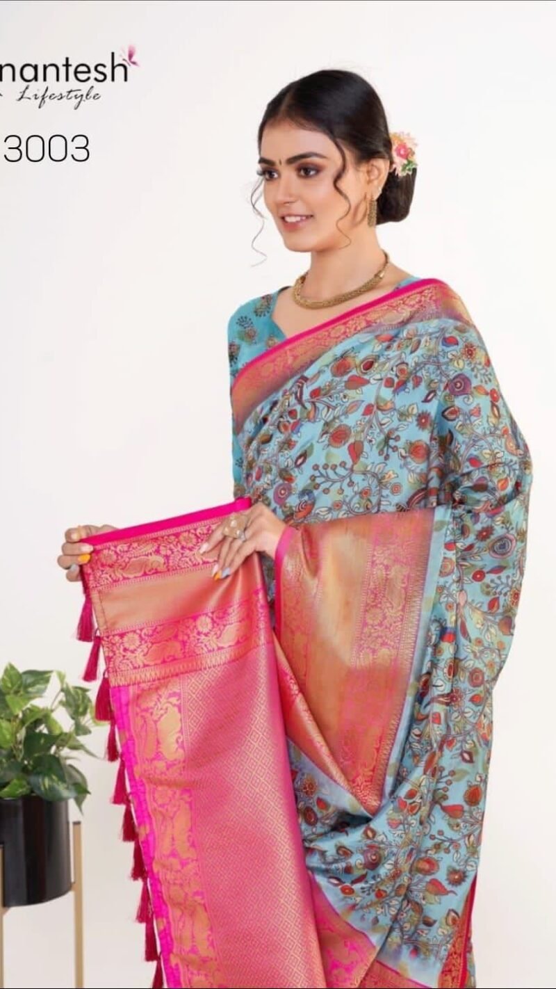 Kalamkari Pattu Silk Anantesh Lifestyle Wholesale Saree Market - Wholesale Saree