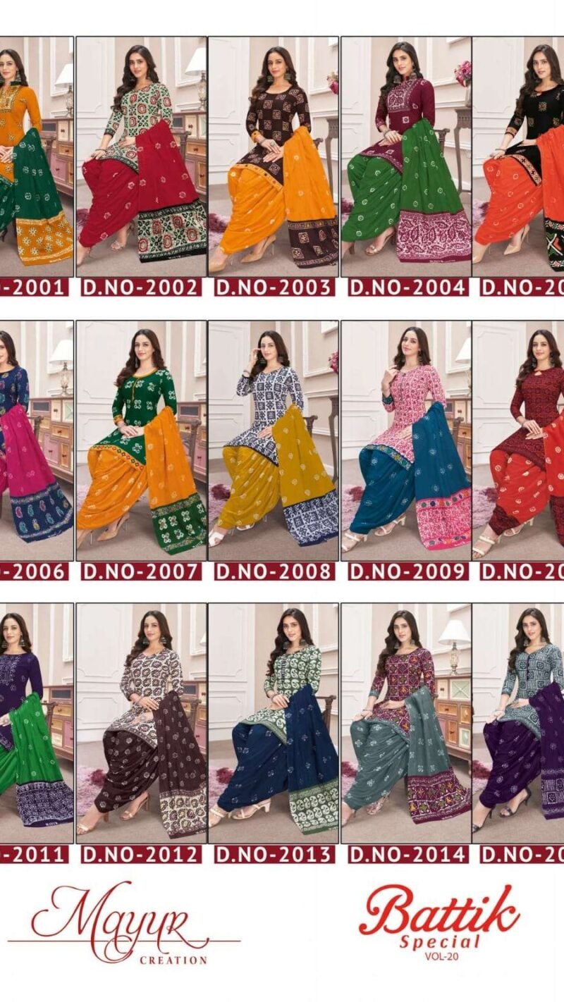 Mayur Batik Special Vol 20 Wholesale Cotton Dress Material