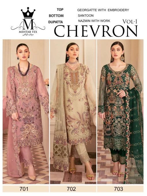 Mehtab Chevron Vol 1 Pakistani Salwar Suits