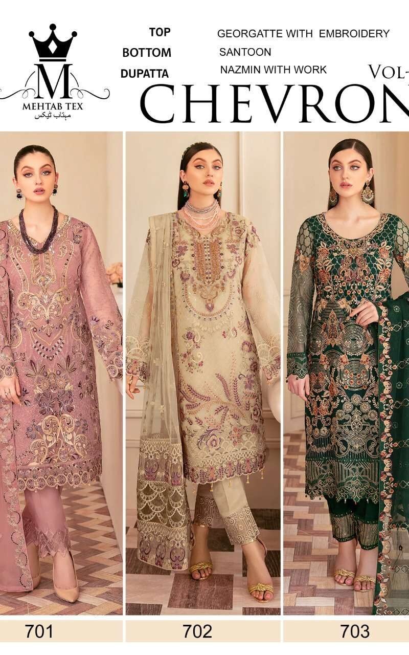 Mehtab Chevron Vol 1 Pakistani Salwar Suits