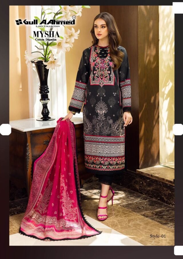 Mysha Self Embroidery Collection Gull Aahmed
