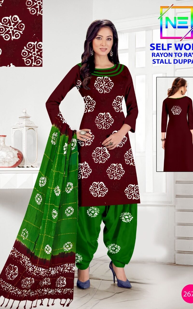 Nemi Wax Batik Self Work Wholesale Cotton Dress Material