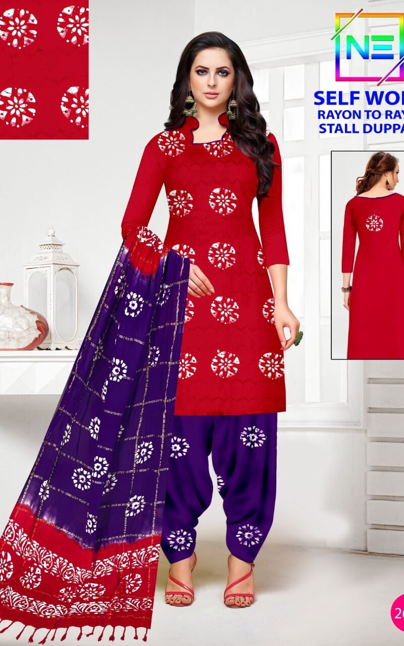 Nemi Wax Batik Self Work Wholesale Cotton Dress Material