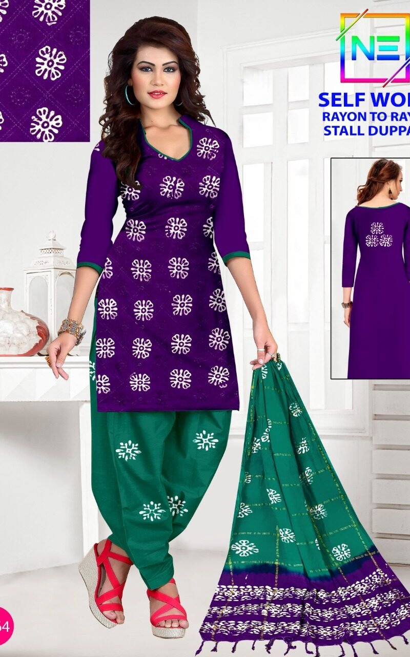 Nemi Wax Batik Self Work Wholesale Cotton Dress Material