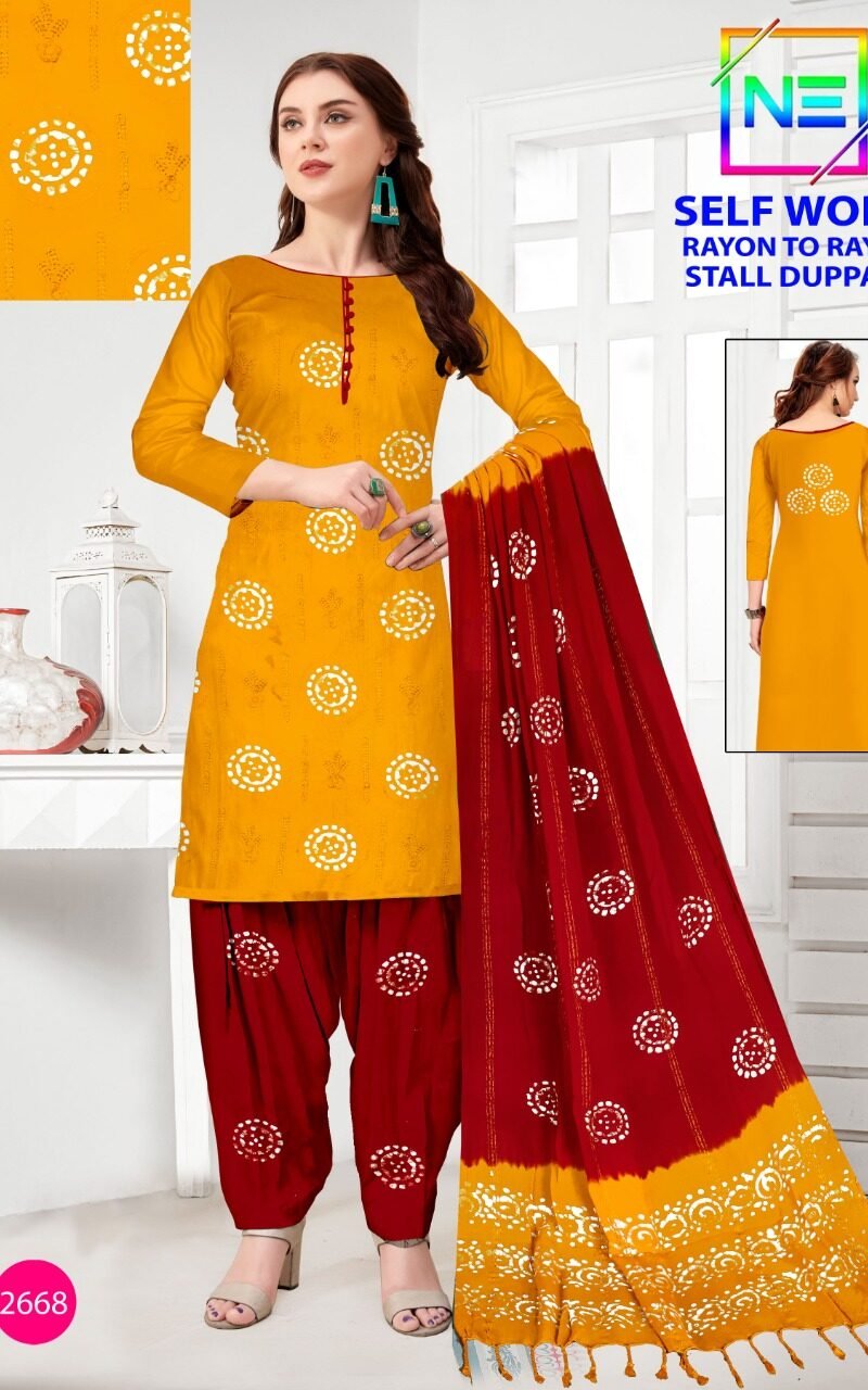 Nemi Wax Batik Self Work Wholesale Cotton Dress Material