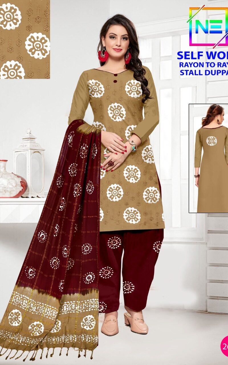 Nemi Wax Batik Self Work Wholesale Cotton Dress Material