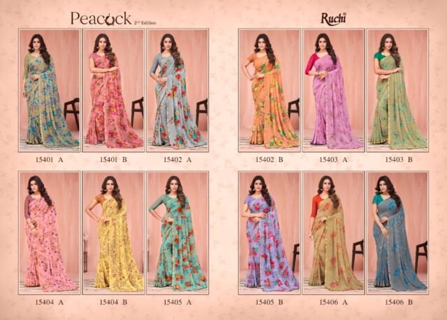 Peacock 2nd Edition Ruchi Online Saree Wholesale - Wholesale Saree