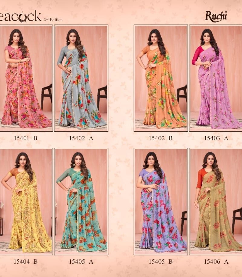 Peacock 2nd Edition Ruchi Online Saree Wholesale - Wholesale Saree
