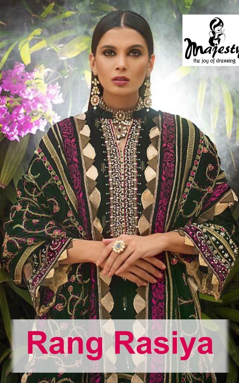 Rang Rasiya Majesty Pashmina Suits Wholesale Online
