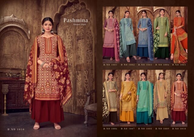 Sat Pashmina Vol 12 Pashmina Suits Wholesale Online