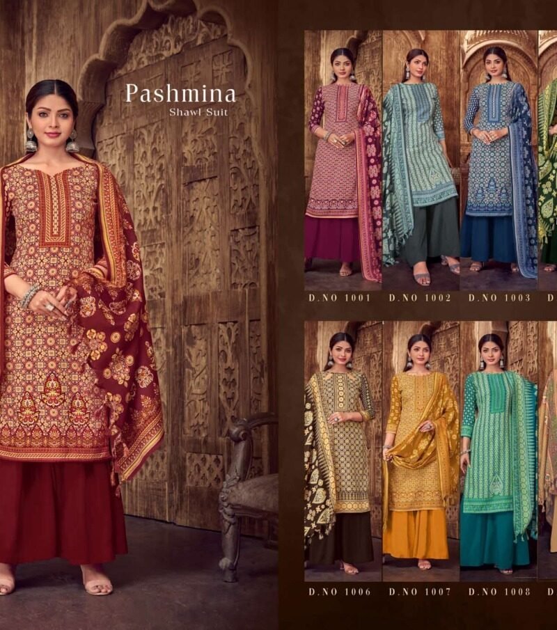 Sat Pashmina Vol 12 Pashmina Suits Wholesale Online
