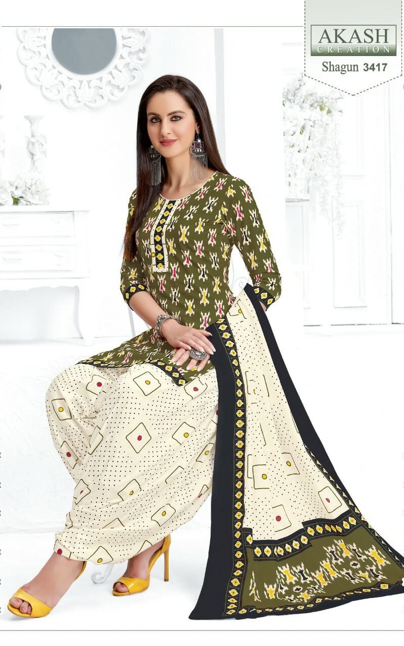 Shagun Vol 34 Akash Creation Wholesale Cotton Dress Material