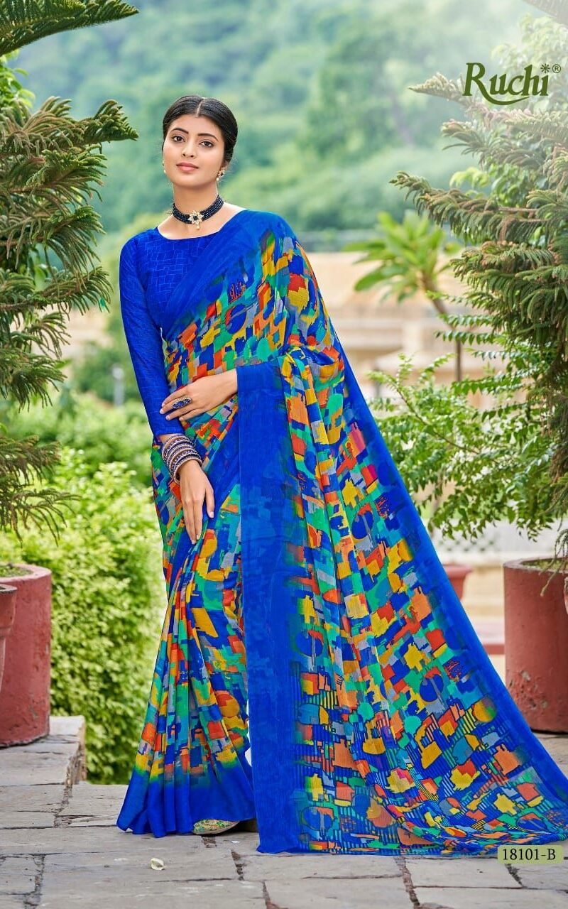 Star Chiffon 84th Edition Ruchi Wholesale Saree Market Surat - Wholesale Saree