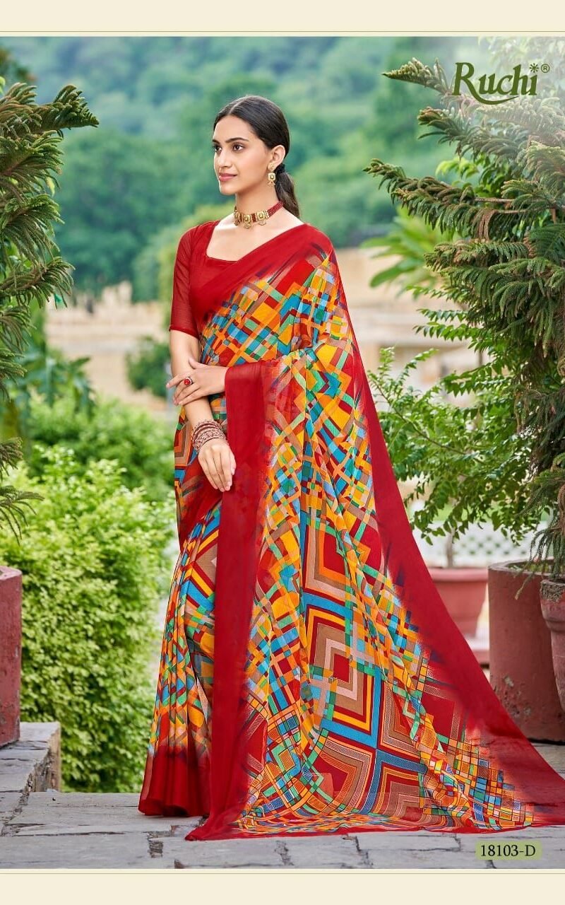 Star Chiffon 84th Edition Ruchi Wholesale Saree Market Surat - Wholesale Saree