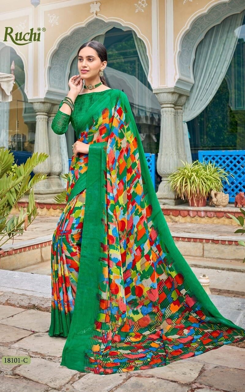 Star Chiffon 84th Edition Ruchi Wholesale Saree Market Surat - Wholesale Saree