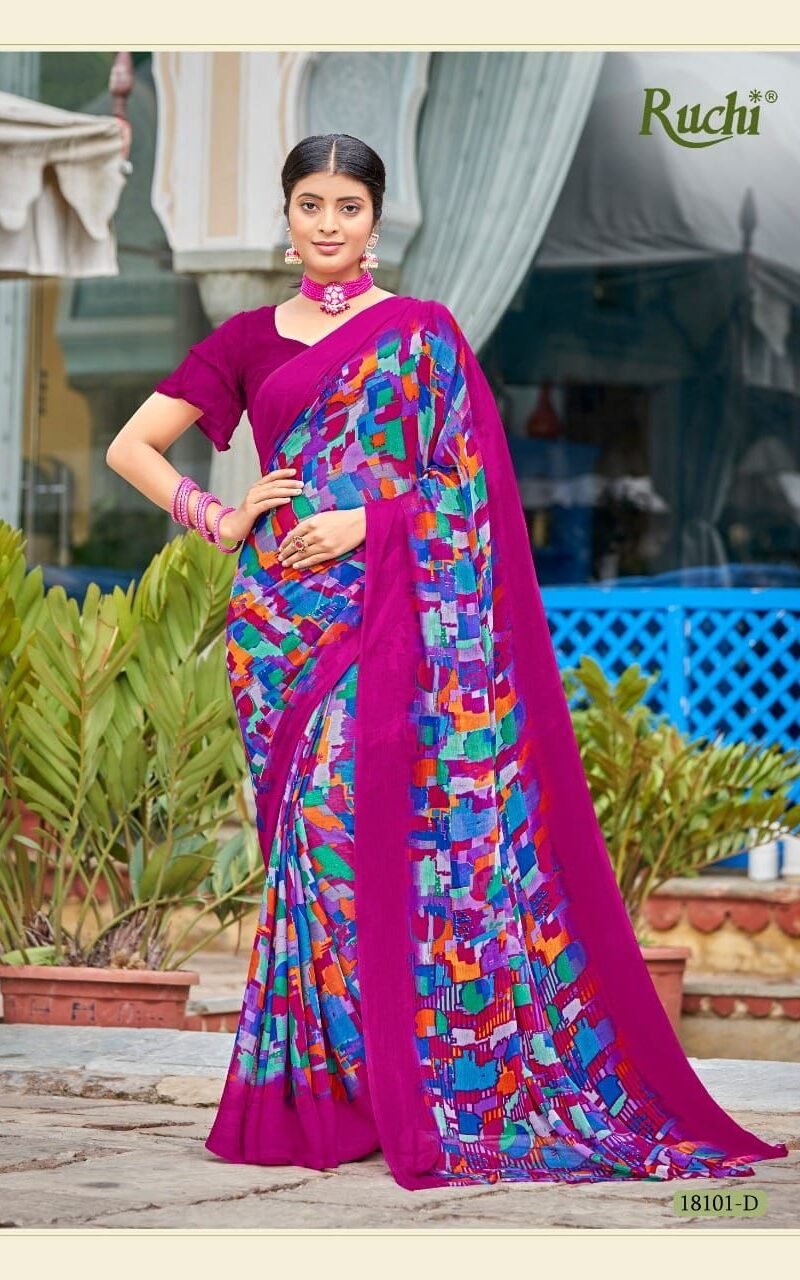 Star Chiffon 84th Edition Ruchi Wholesale Saree Market Surat - Wholesale Saree