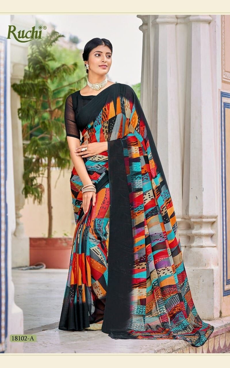 Star Chiffon 84th Edition Ruchi Wholesale Saree Market Surat - Wholesale Saree