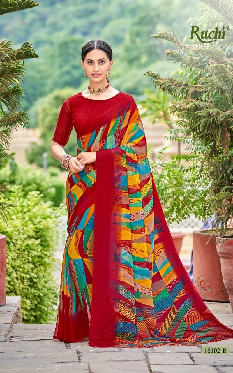 Star Chiffon 84th Edition Ruchi Wholesale Saree Market Surat - Wholesale Saree