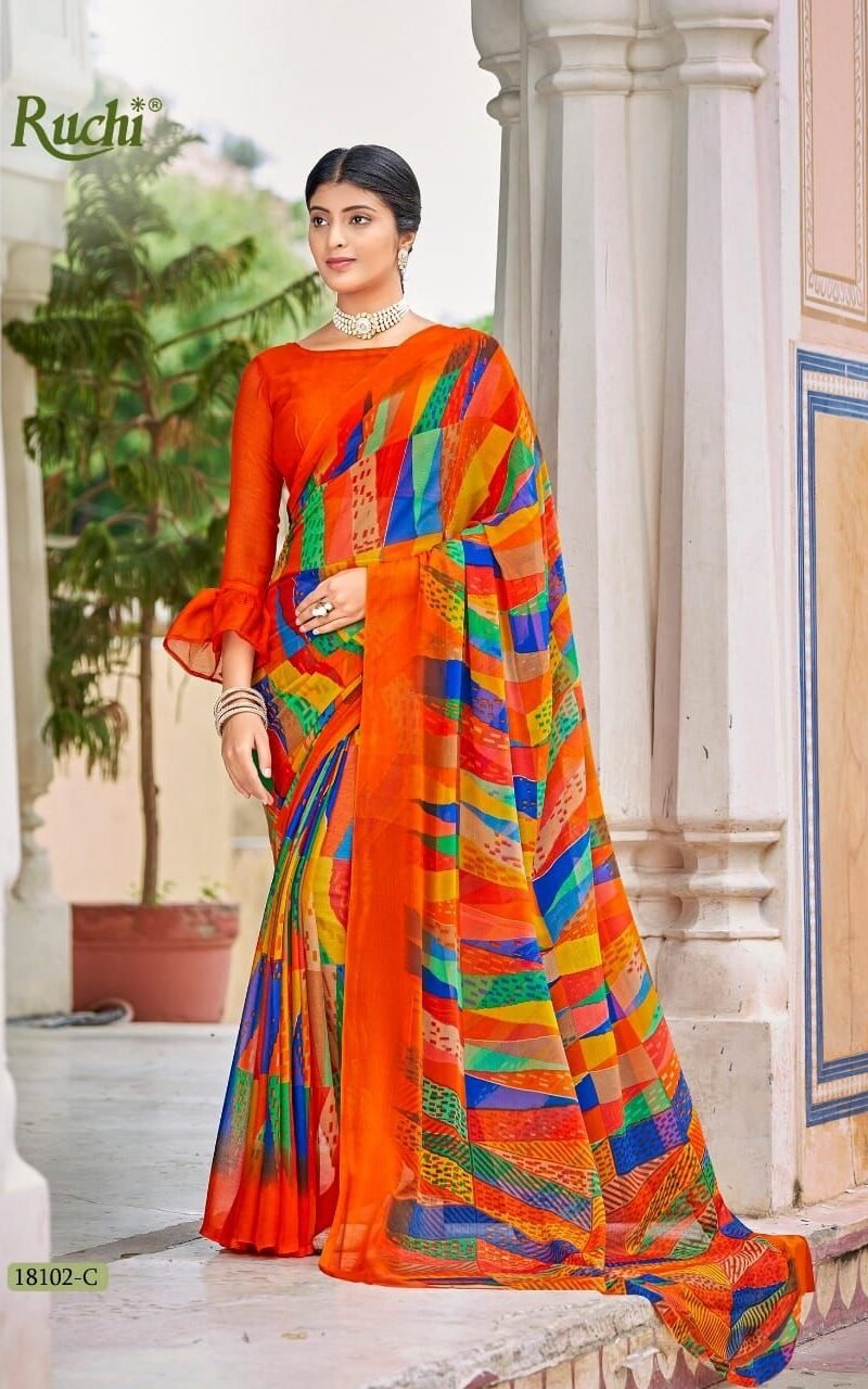 Star Chiffon 84th Edition Ruchi Wholesale Saree Market Surat - Wholesale Saree