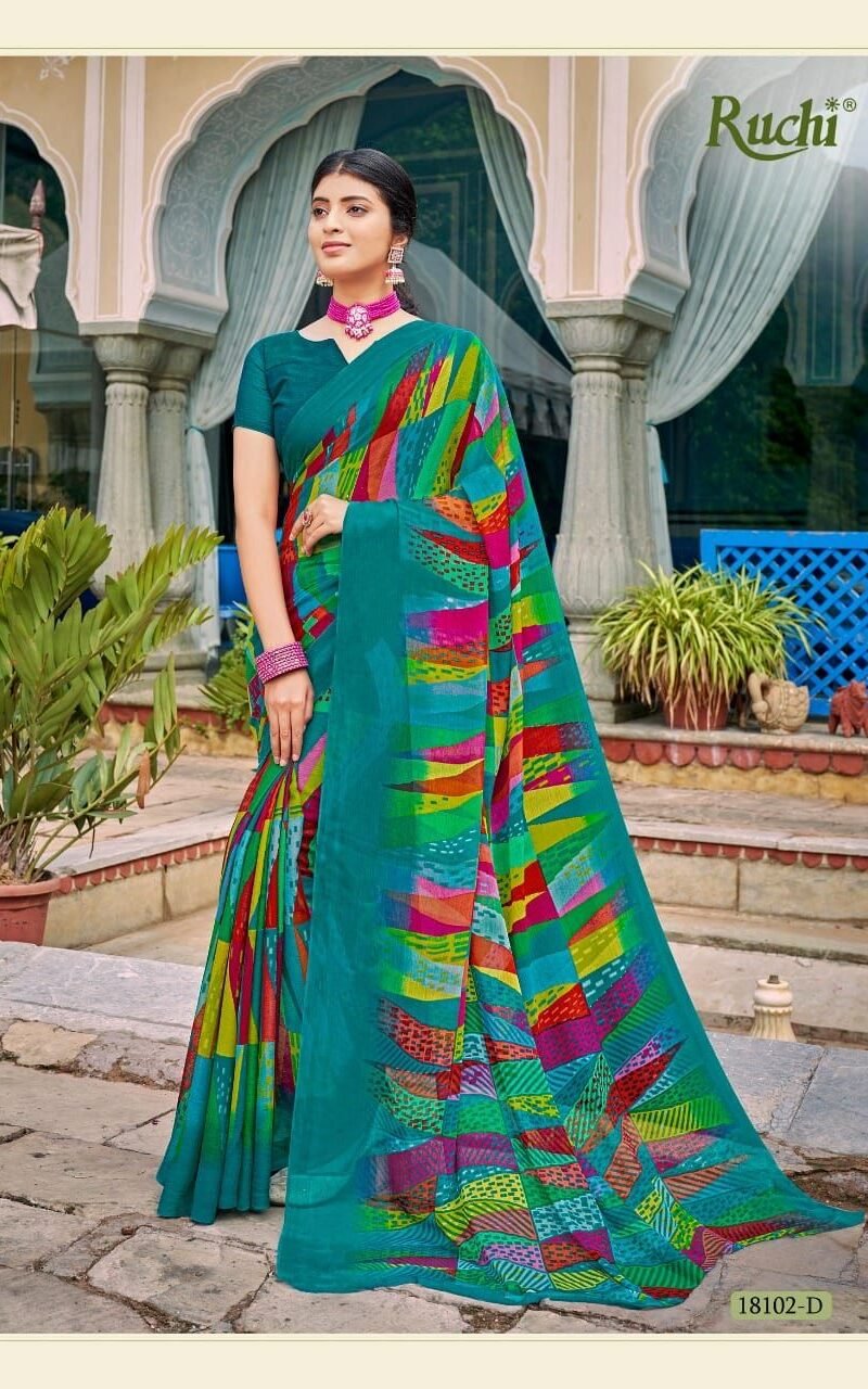 Star Chiffon 84th Edition Ruchi Wholesale Saree Market Surat - Wholesale Saree