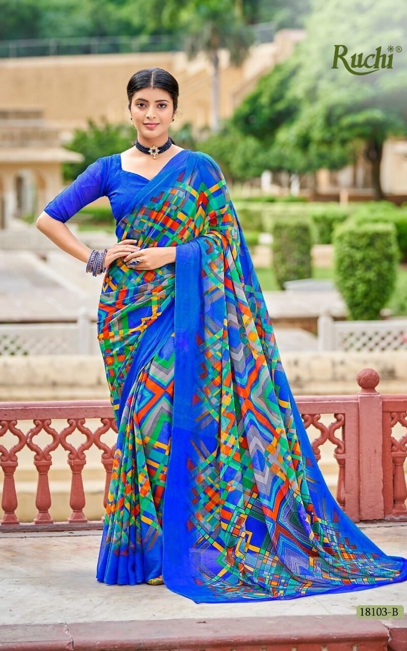 Star Chiffon 84th Edition Ruchi Wholesale Saree Market Surat - Wholesale Saree