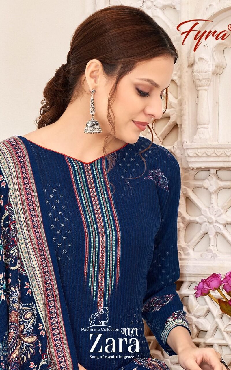 Zara Fyra Designing Pashmina Suits Wholesale Online