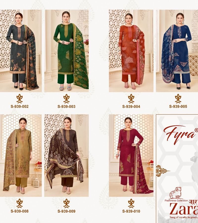 Zara Fyra Designing Pashmina Suits Wholesale Online