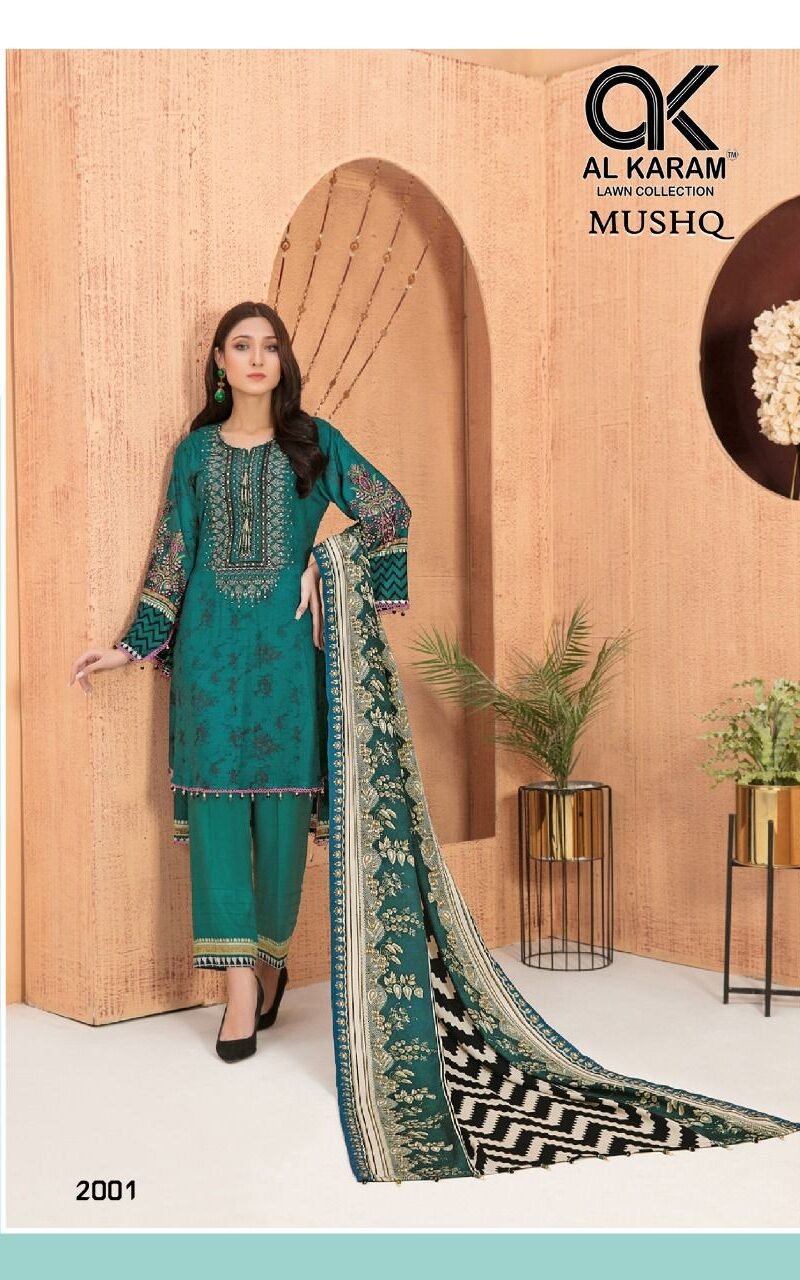 Al Karam Musq Vol 02 Self Embroidery Collection