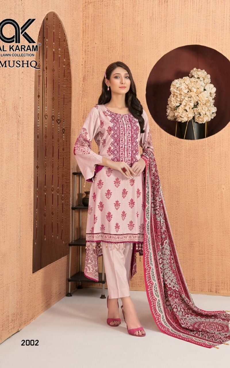 Al Karam Musq Vol 02 Self Embroidery Collection