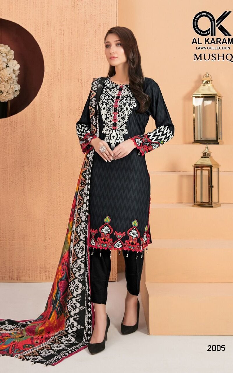 Al Karam Musq Vol 02 Self Embroidery Collection