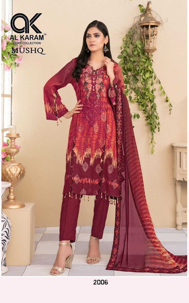 Al Karam Musq Vol 02 Self Embroidery Collection