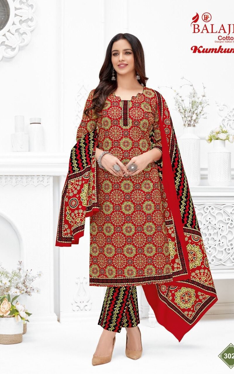 Balaji Kumkum Vol 30 Wholesale Cotton Dress Material